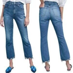 3x1 W5 Empire Jeans High Rise Cropped Flare Straight Ankle Length Denim 27